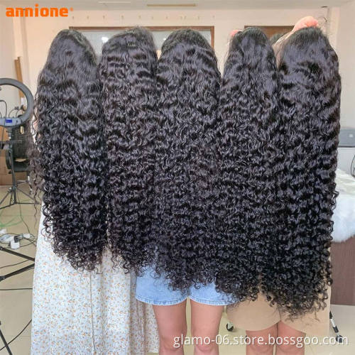Annione 100% Raw Virgin Indian Human Hair Wig Kinky Curly HD Full Lace Frontal Wig Pre Plucked Lace Front Wig for Black Women